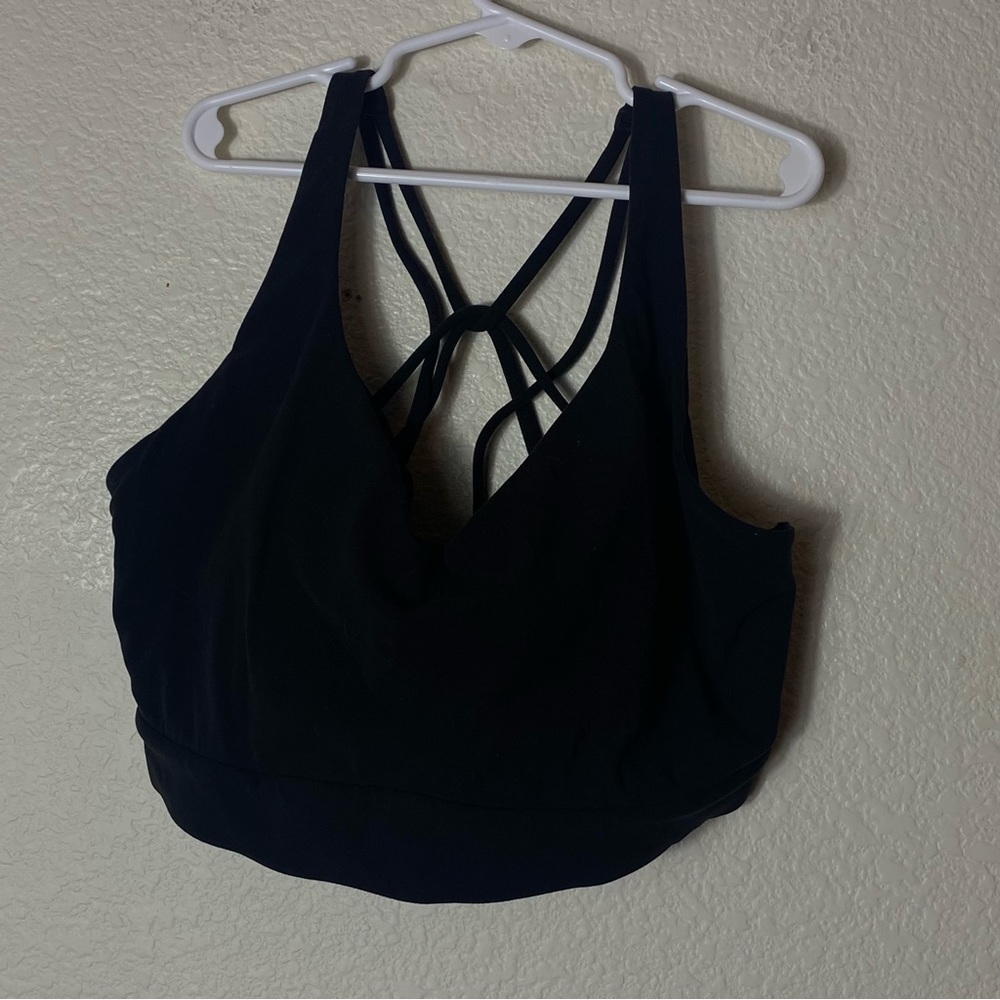 ATHLETA WOMEN'S FULLY FOCUSED STRAPPY Lightly Padded SPORTS BRA Size:L